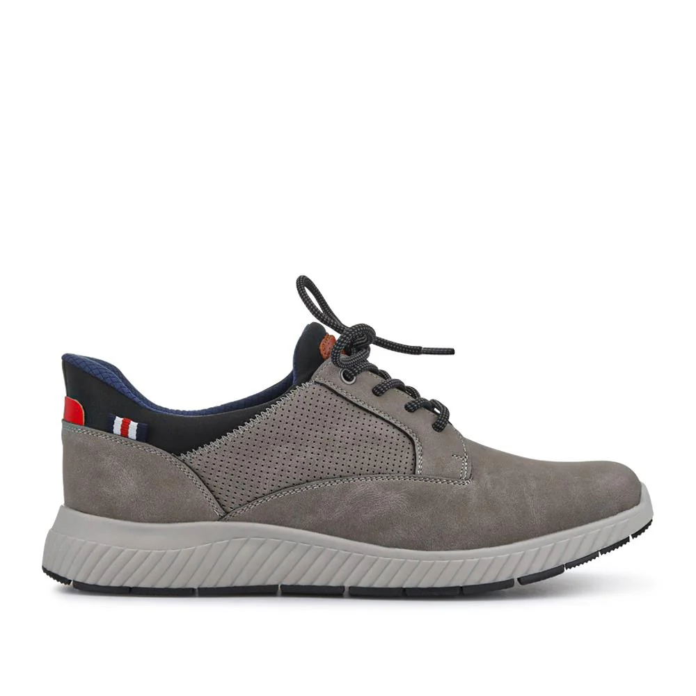 Wide Fit Casual Laced Slip-On Shoes - GANG41017 / 327 576 - Grey - Image 2