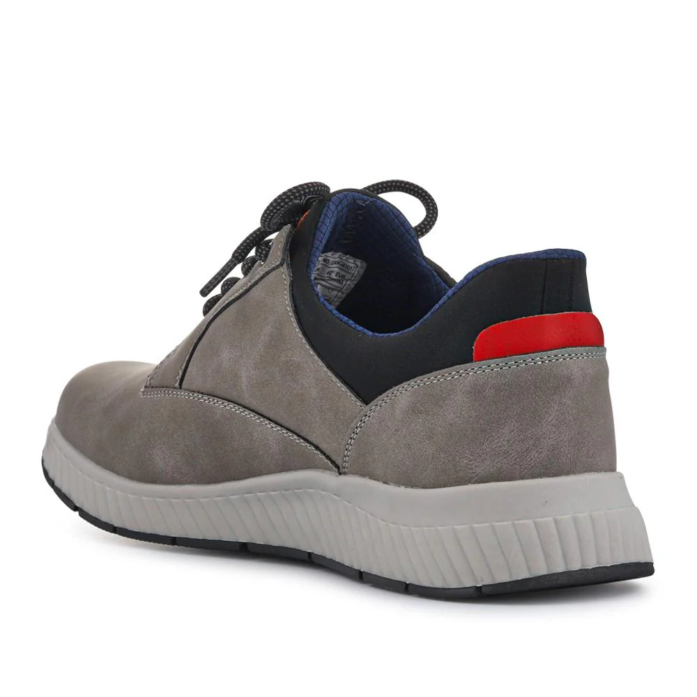 Wide Fit Casual Laced Slip-On Shoes - GANG41017 / 327 576 - Grey - Image 3
