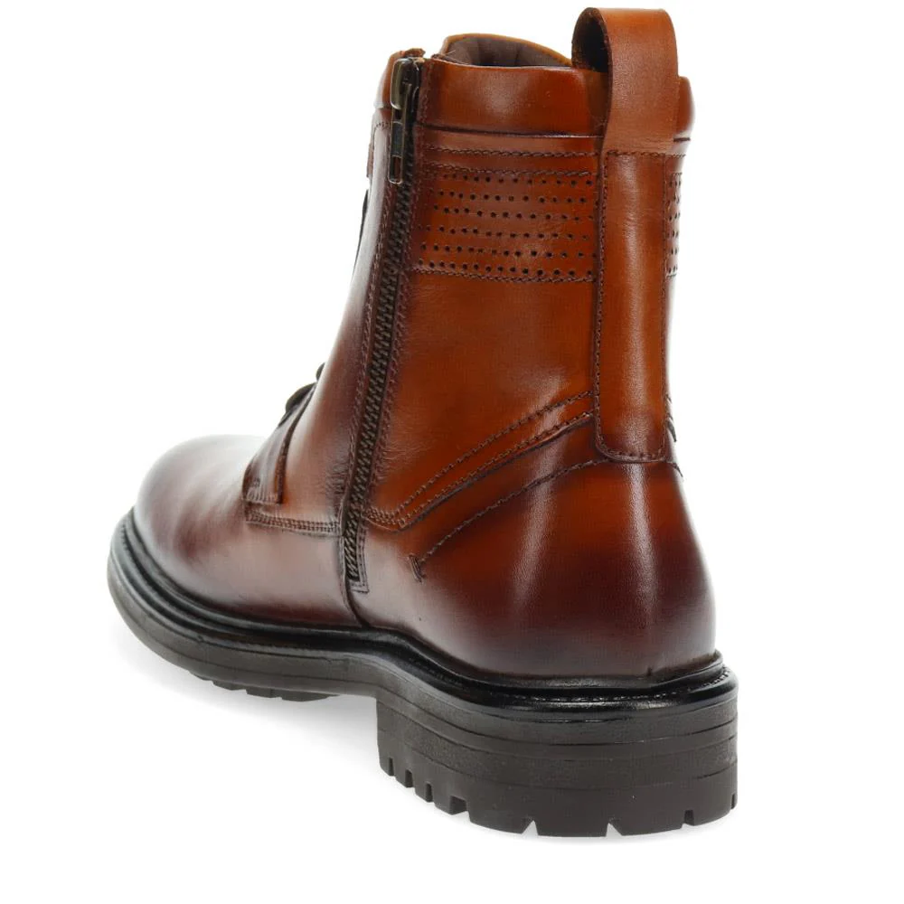 Casual Leather Ankle Boots - BELSAKM40010 / 326 229 - Dark Tan - Image 3