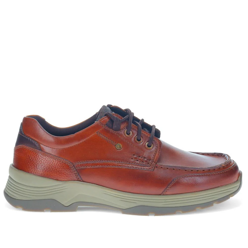 Casual Leather Lace-Up Shoes - ALEKSO / 325 811 - Cognac - Image 3