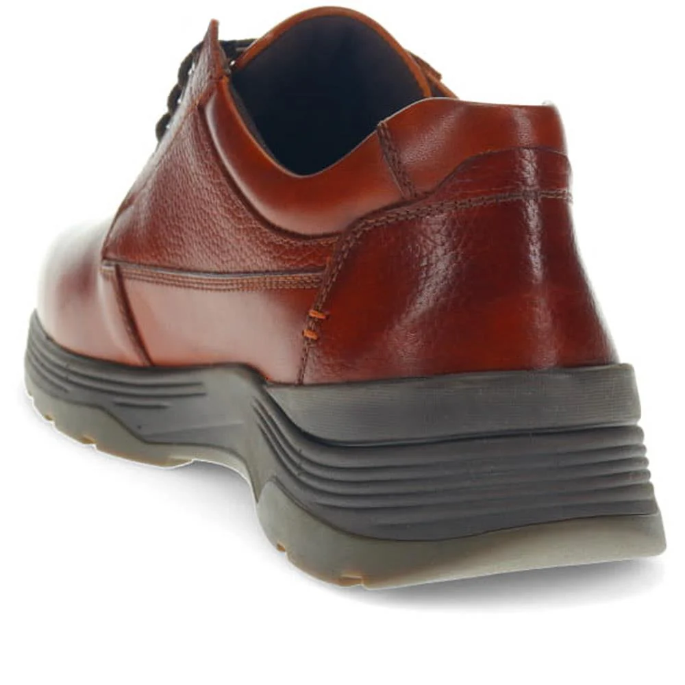 Casual Leather Lace-Up Shoes - ALFREDO / 325 810 - Cognac - Image 3