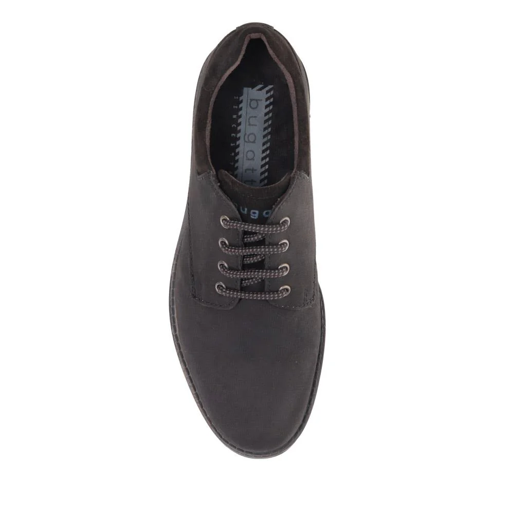 Casual Leather Lace-Up Shoes - BUG40503 / 325 722 - Black - Image 5