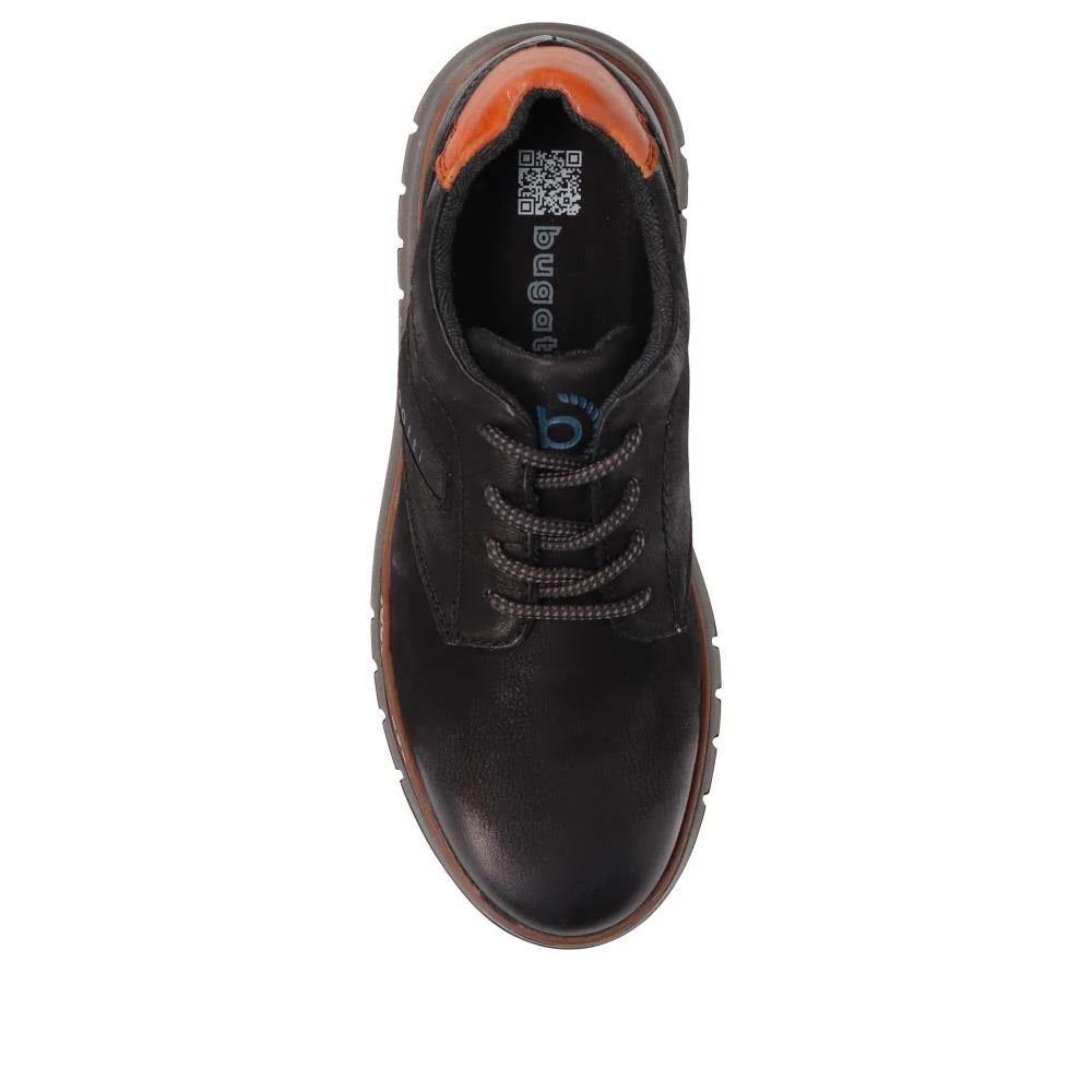 Casual Leather Lace-Up Shoes - BUG40522 / 326 008 - Black - Image 5
