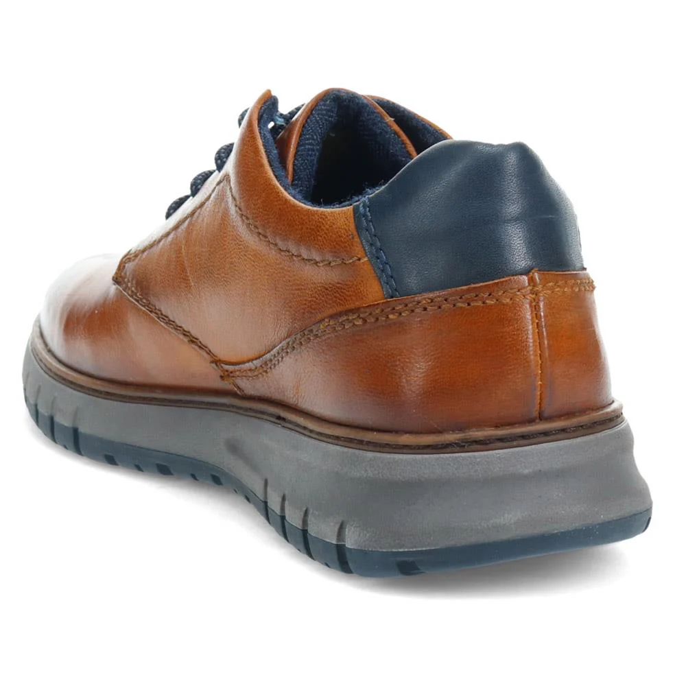 Casual Leather Lace-Up Shoes - BUG40522 / 326 008 - Tan - Image 3