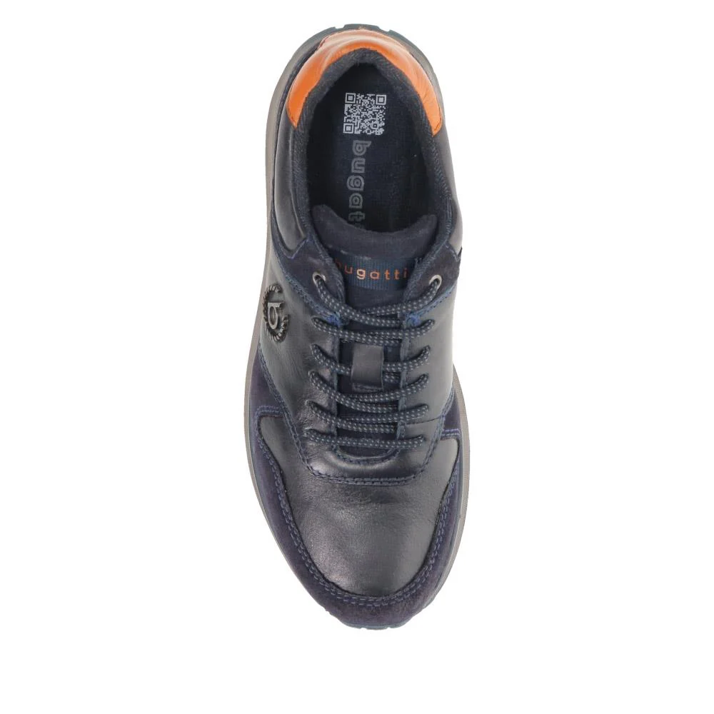 Casual Leather Lace-Up Shoes - BUG40523 / 326 009 - Navy - Image 5