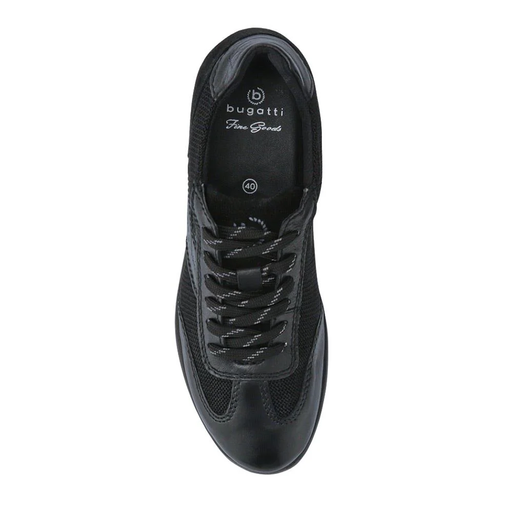 Casual Leather Lace-Up Shoes - BUG41504 / 326 720 - Black - Image 5