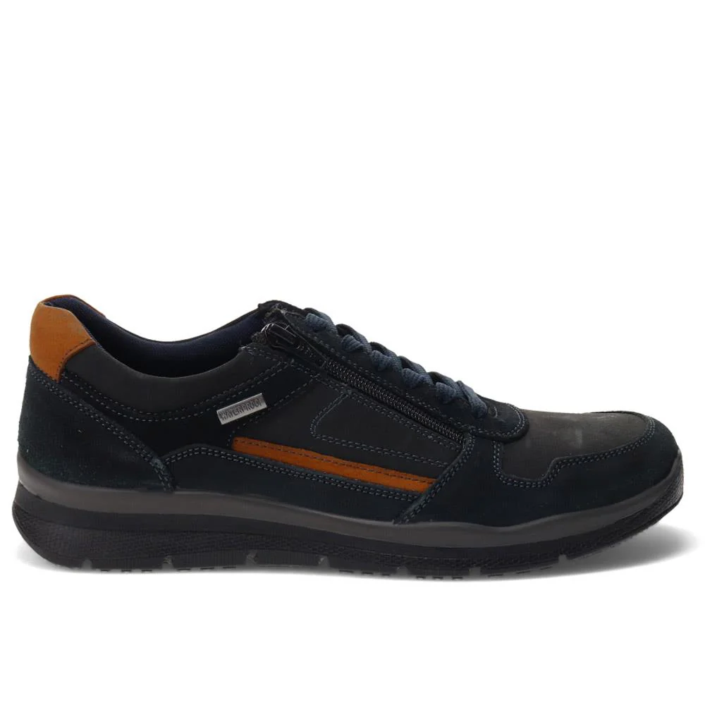 Casual Leather Lace-Up Shoes - DDIN40009 / 326 585 - Navy - Image 2