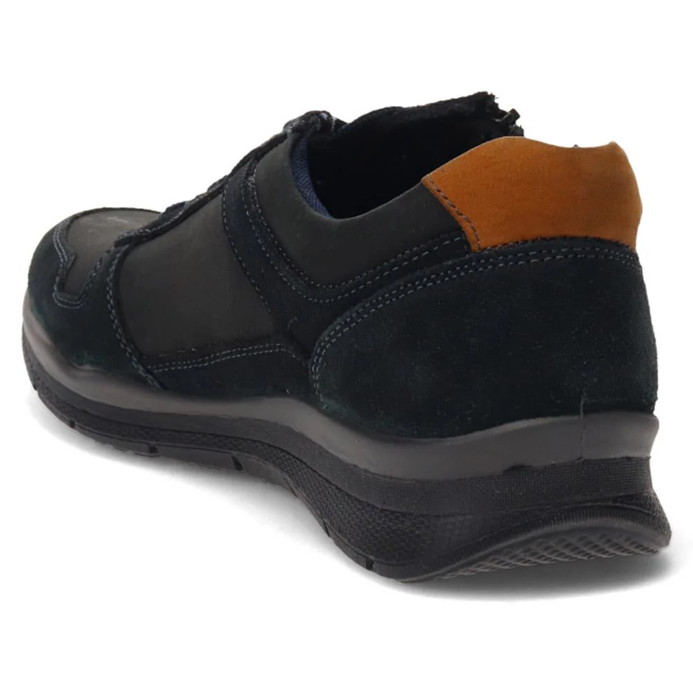 Casual Leather Lace-Up Shoes - DDIN40009 / 326 585 - Navy - Image 3