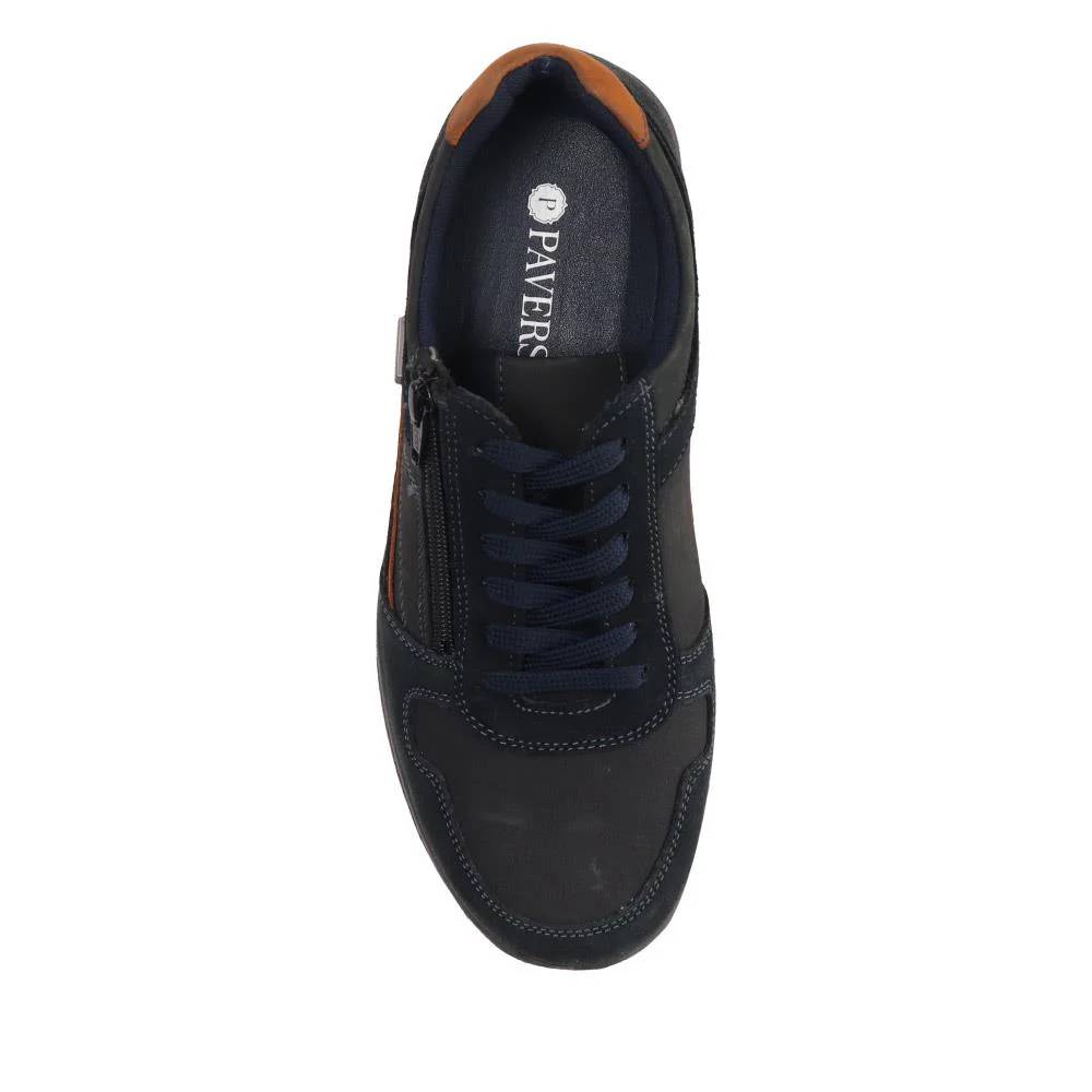 Casual Leather Lace-Up Shoes - DDIN40009 / 326 585 - Navy - Image 5