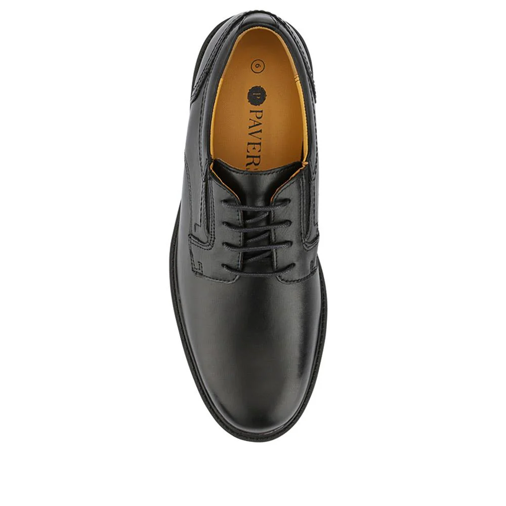 Casual Leather Lace-Up Shoes - FBFOO40005 / 325 970 - Black - Image 5