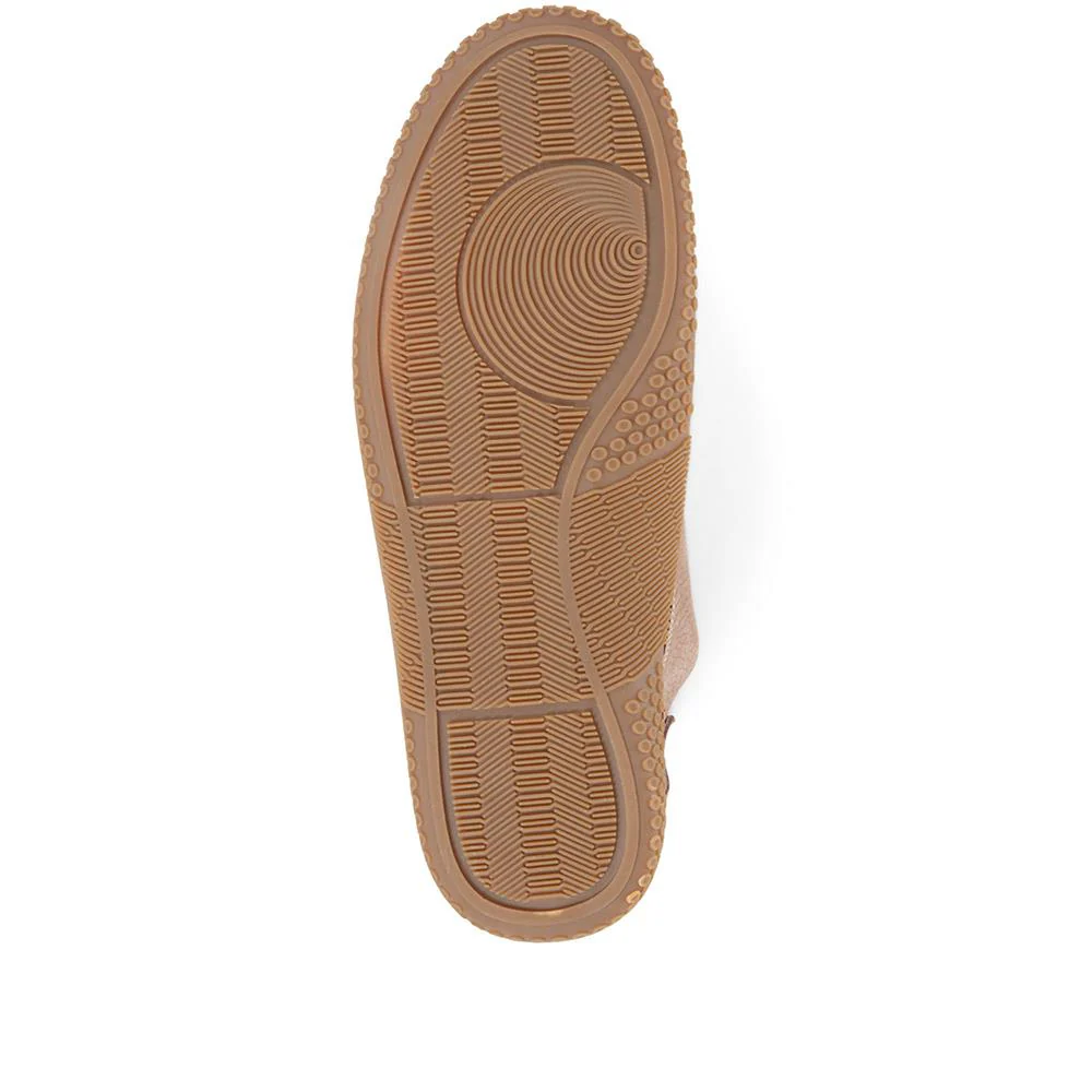 Casual Leather Lace-Up Shoes - META35010 / 322 980 - Sand - Image 4