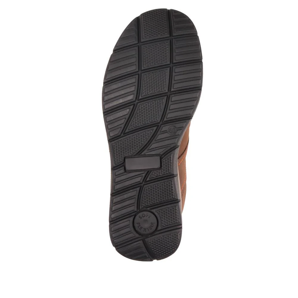 Casual Leather Lace-Up Trainers - DDIN40008 / 326 584 - Brown - Image 4