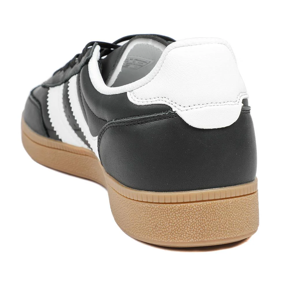 Casual Leather Lace Up Trainers - DINGX43002 / 329 045 - Black-White - Image 4