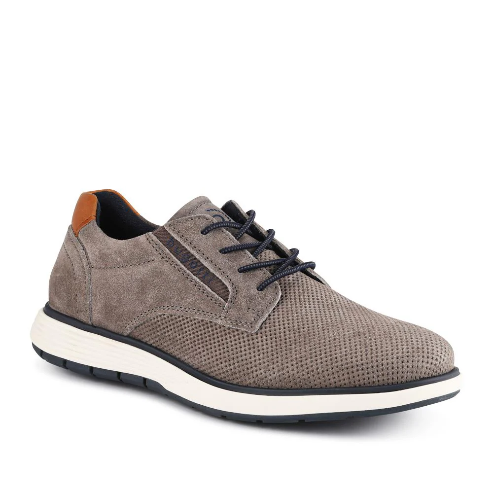 Casual Leather Lace-Ups - BUG41513 / 327 367 - Grey