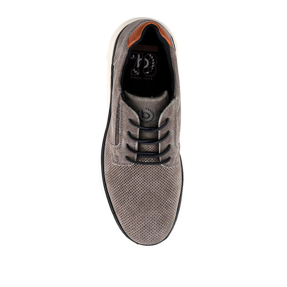 Casual Leather Lace-Ups - BUG41513 / 327 367 - Grey - Image 4