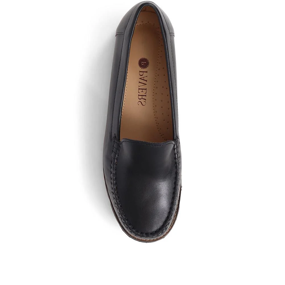 Casual Leather Loafers - NAP38009 / 324 409 - Black - Image 5