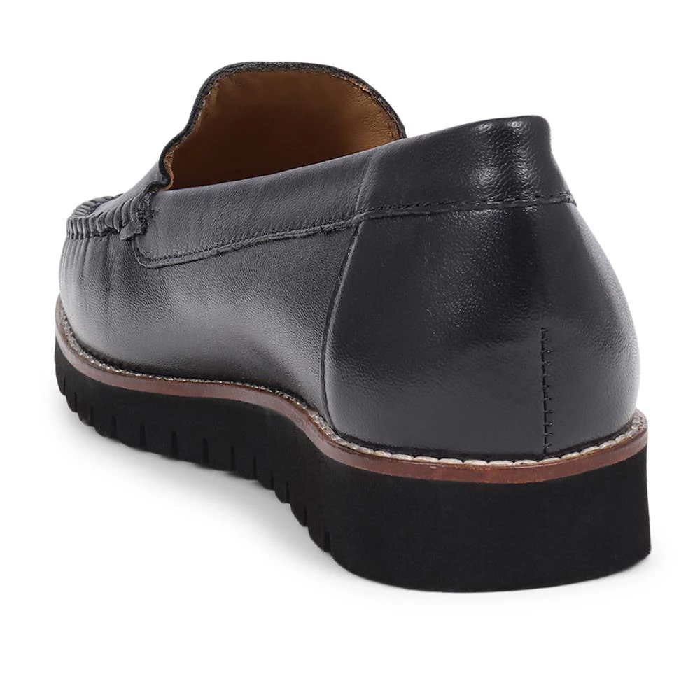 Casual Leather Loafers - NAP38009 / 324 409 - Navy - Image 3