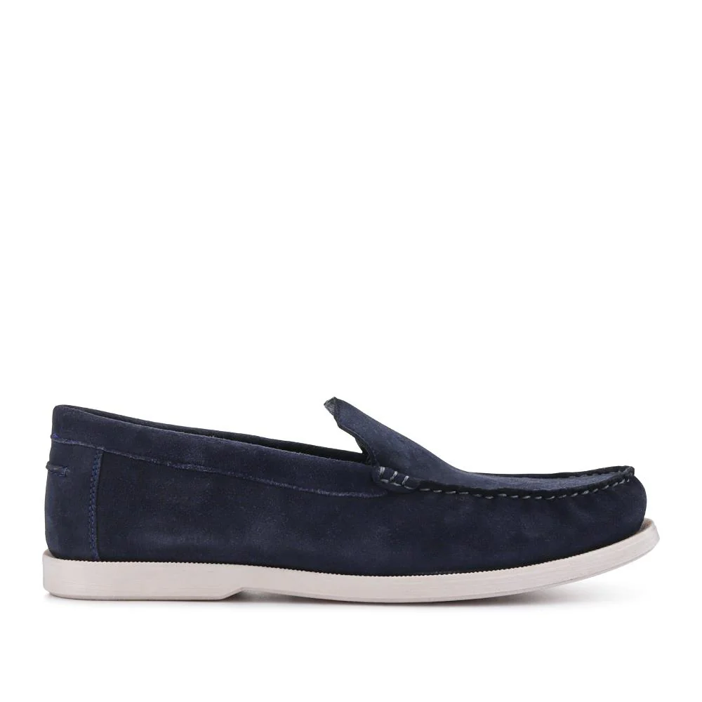 Casual Leather Loafers - SAKM41013 / 327 205 - Navy - Image 2