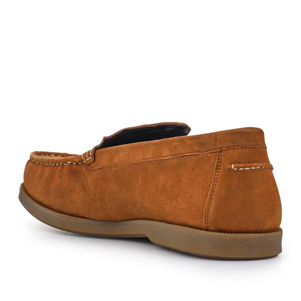 Casual Leather Loafers - SAKM41013 / 327 205 - Tan - Image 3