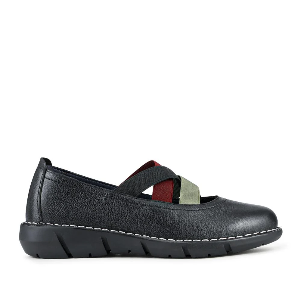 Casual Leather Mary Janes - SERVI42004 / 328 008 - Black - Image 2
