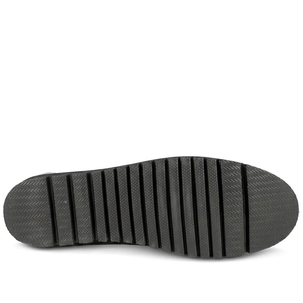Casual Leather Moccasins - MOEN43007 / 329 557 - Black - Image 6