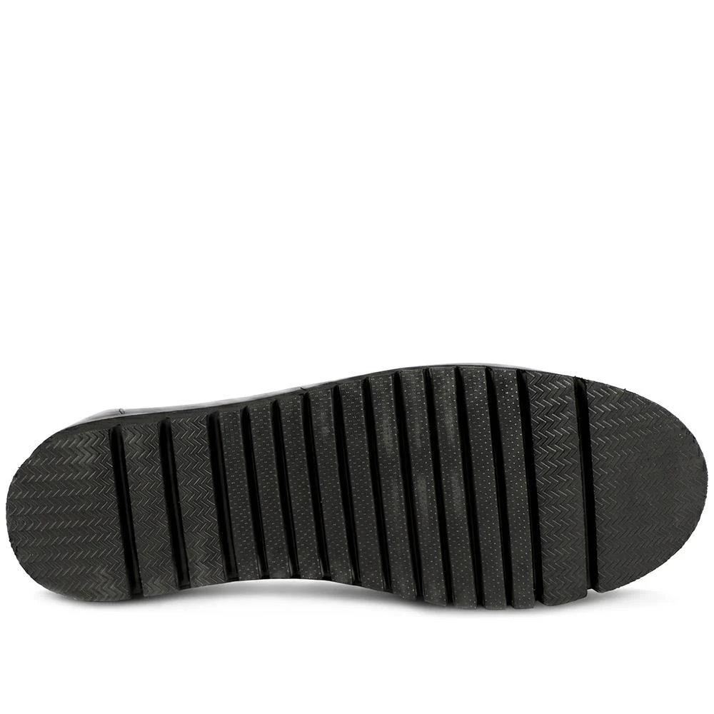Casual Leather Moccasins - MOEN43007 / 329 557 - Navy - Image 6