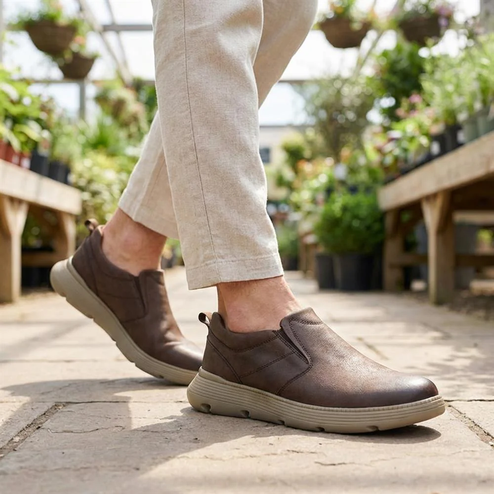 Casual Leather Slip-On Shoes - RISI41000 / 326 954 - Brown - Image 2