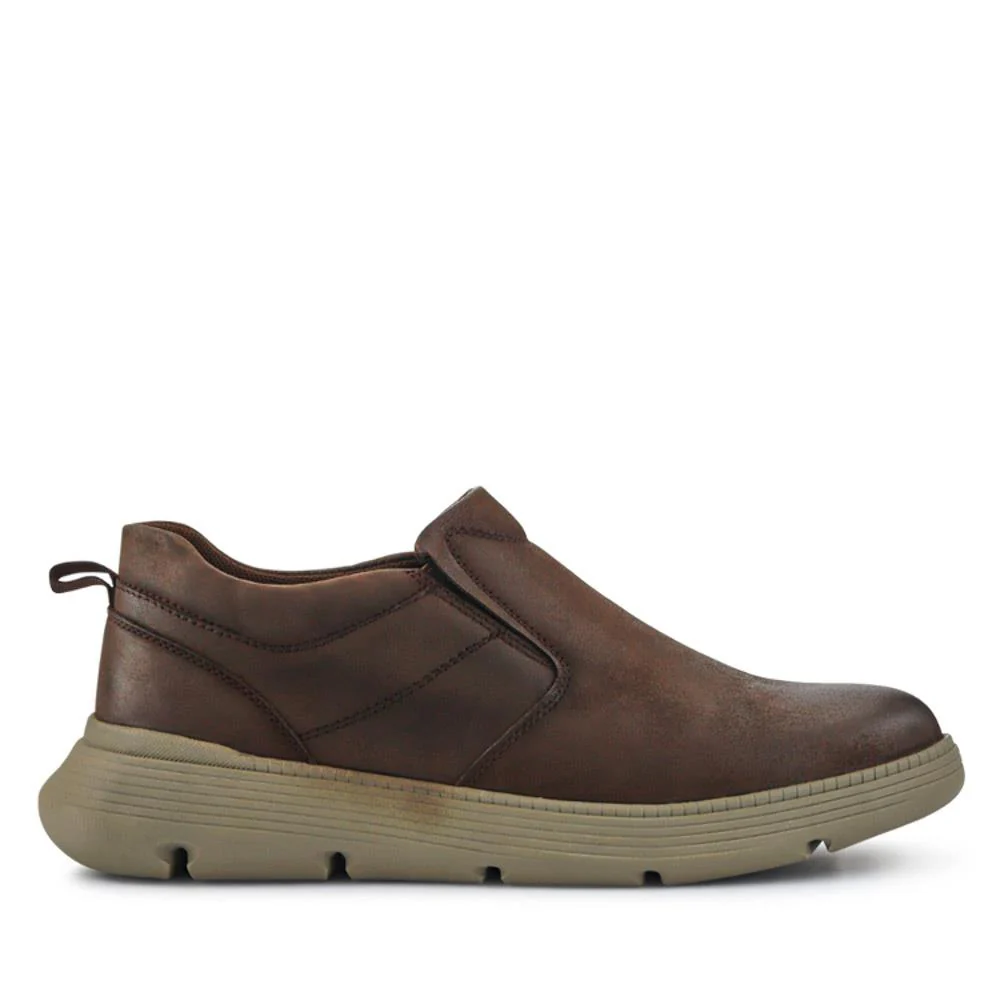 Casual Leather Slip-On Shoes - RISI41000 / 326 954 - Brown - Image 3