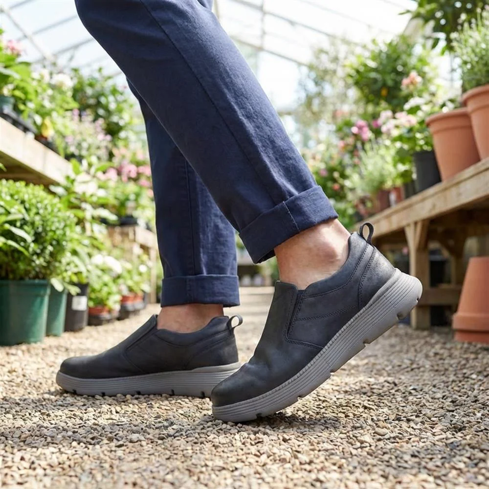 Casual Leather Slip-On Shoes - RISI41000 / 326 954 - Navy - Image 2