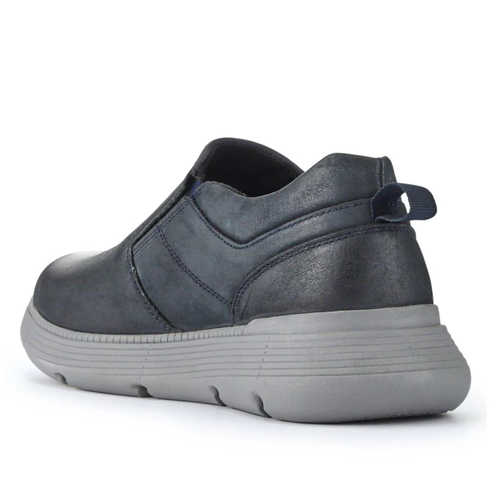 Casual Leather Slip-On Shoes - RISI41000 / 326 954 - Navy - Image 4