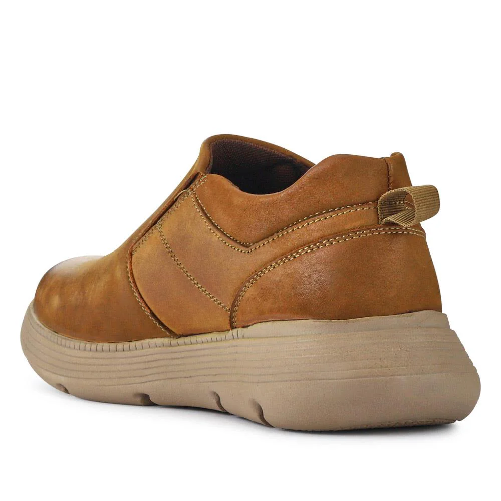 Casual Leather Slip-On Shoes - RISI41000 / 326 954 - Tan - Image 4