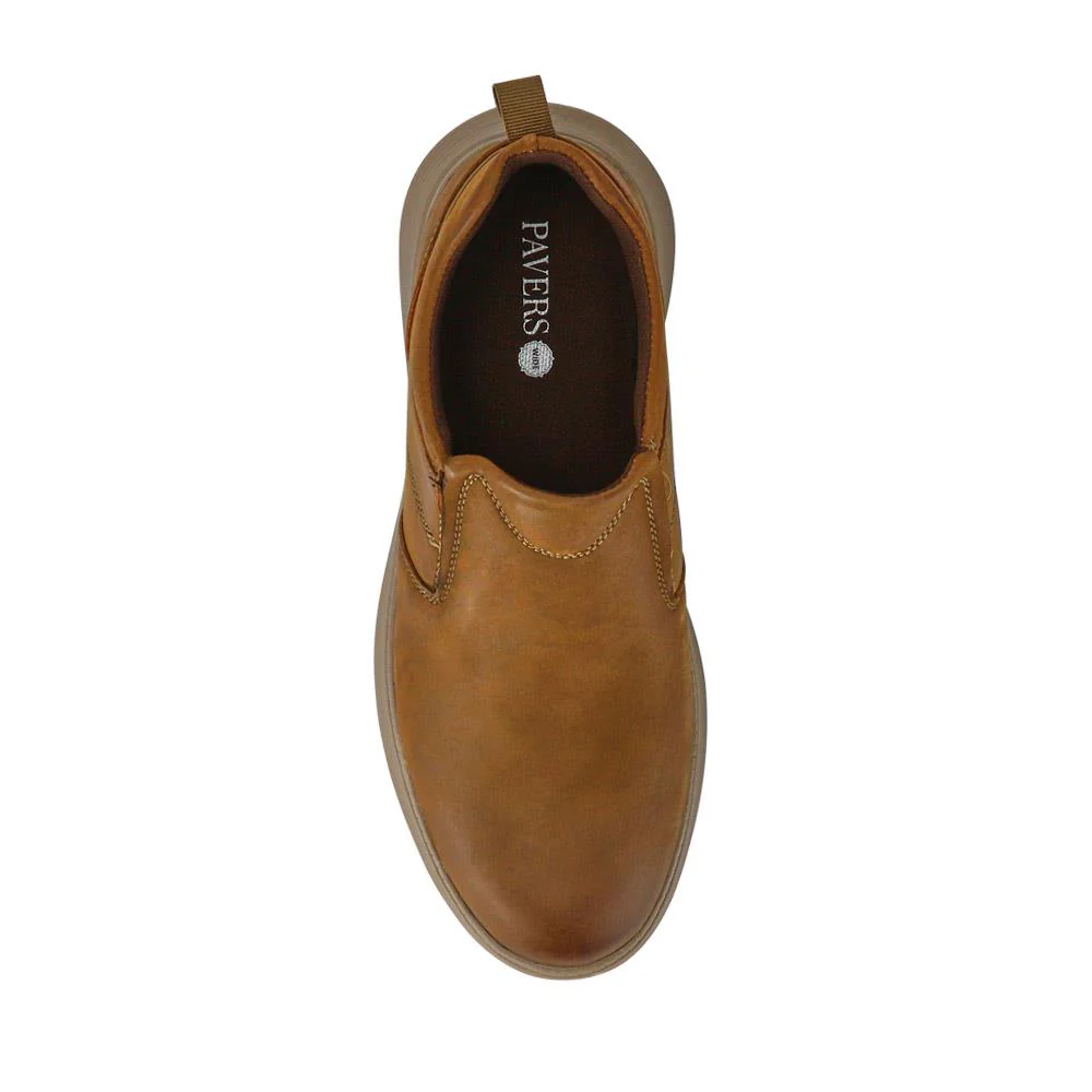 Casual Leather Slip-On Shoes - RISI41000 / 326 954 - Tan - Image 5