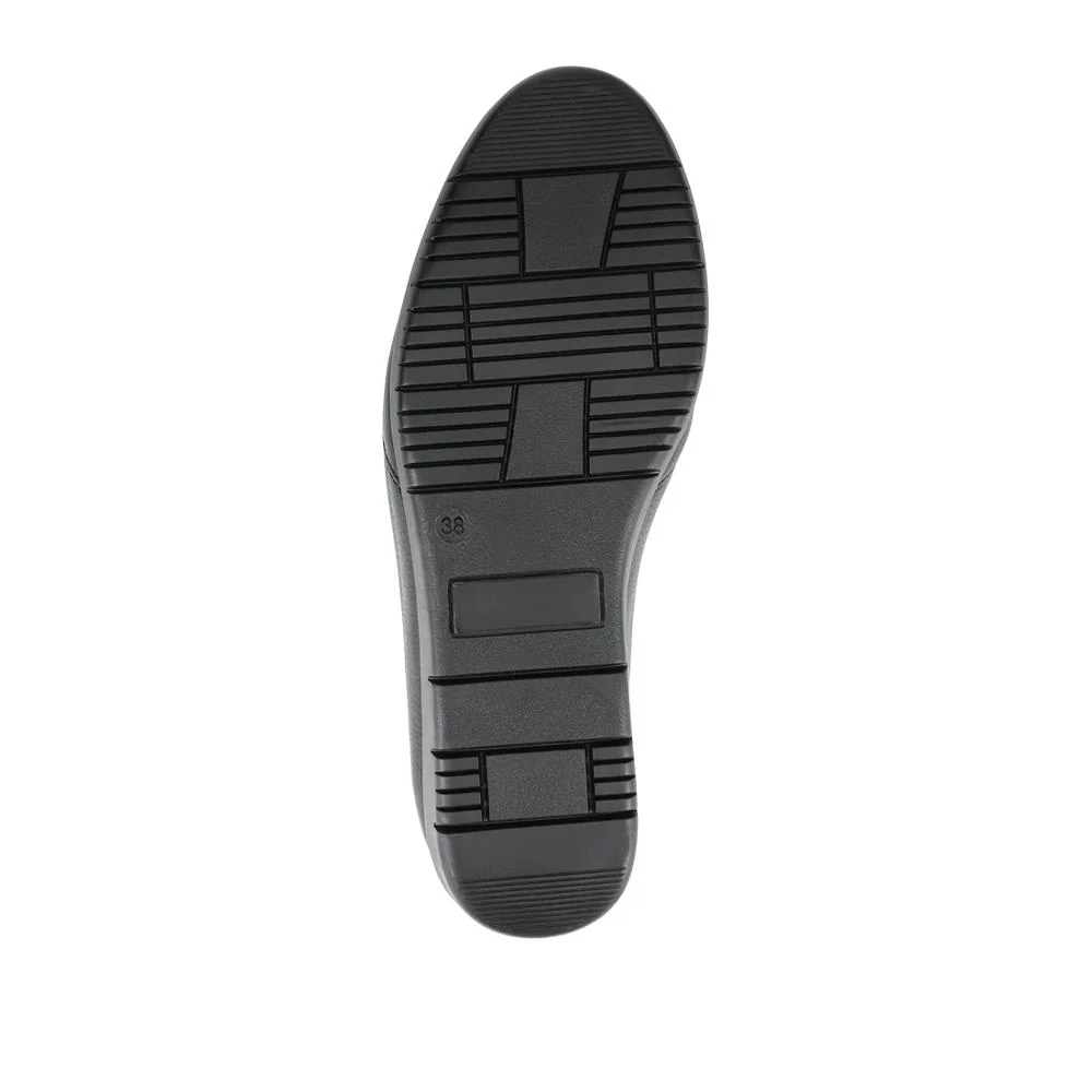 Casual Leather Slip-On Shoes - SERVI42000 / 328 003 - Black - Image 5