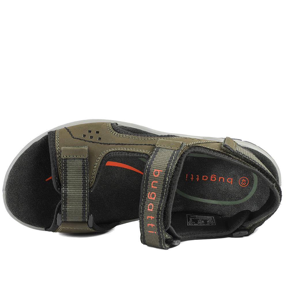 Casual Leather Strap Sandals - BUG43502 / 328 747 - Olive - Image 5