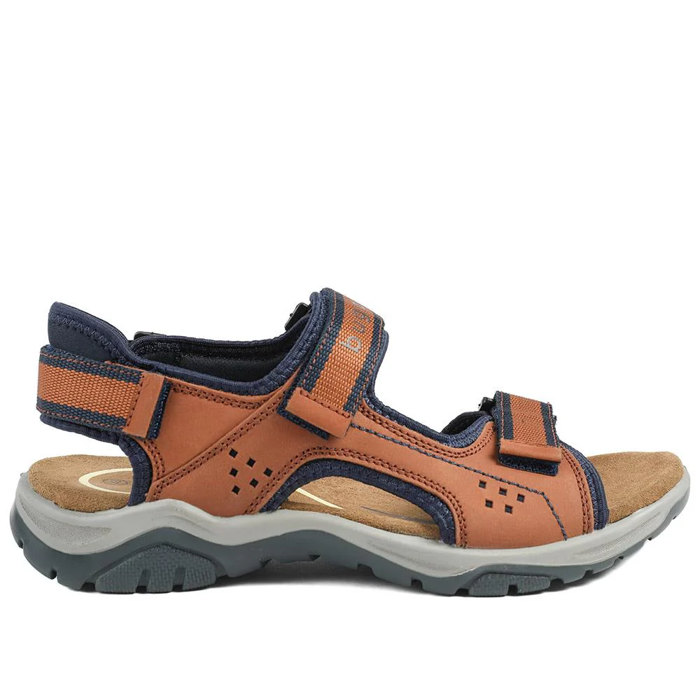 Casual Leather Strap Sandals - BUG43502 / 328 747 - Tan - Image 3