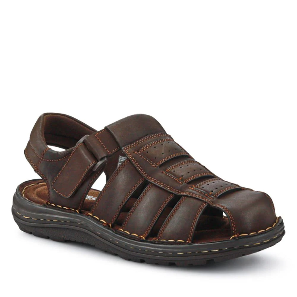 Casual Leather Touch-Fasten Sandals - AATRA41006 / 326 948 - Image 2