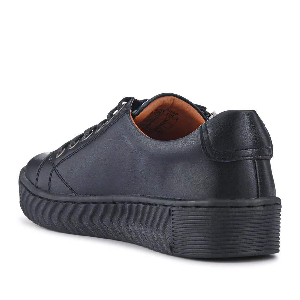 Casual Leather Trainers - BRK41000 / 326 649 - Black - Image 3
