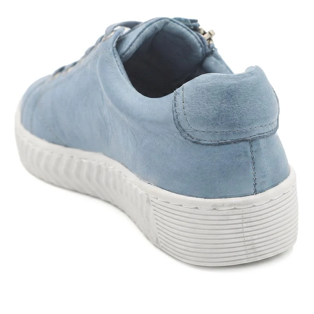 Casual Leather Trainers - BRK41000 / 326 649 - Denim - Image 3