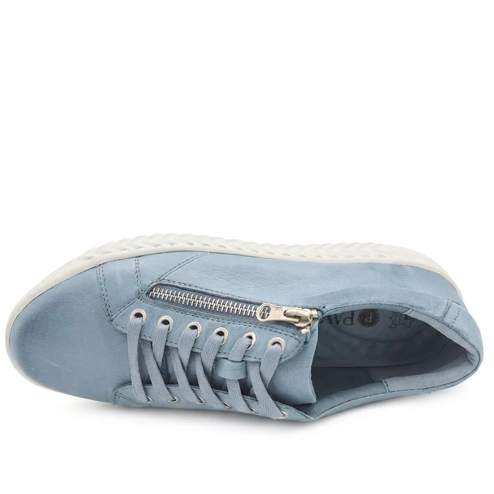 Casual Leather Trainers - BRK41000 / 326 649 - Denim - Image 4