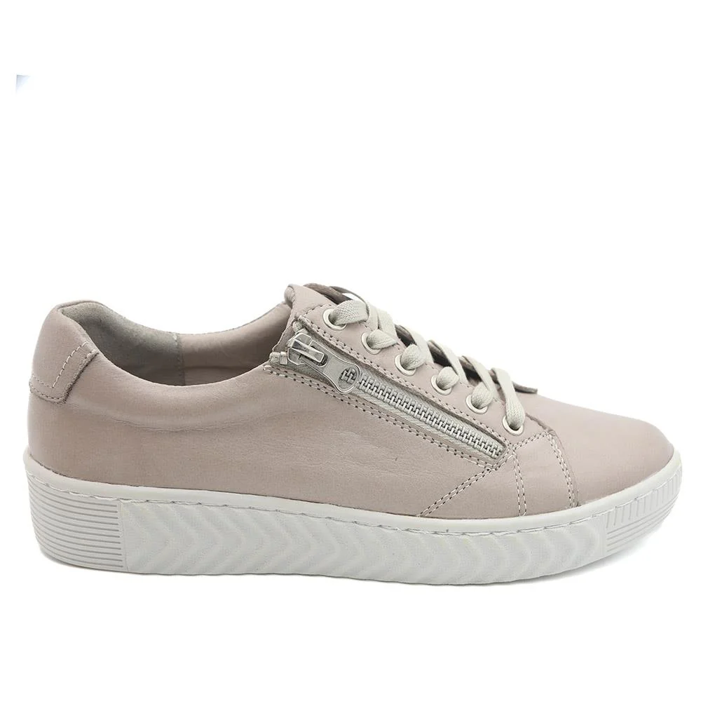 Casual Leather Trainers - BRK41000 / 326 649 - Stone - Image 2