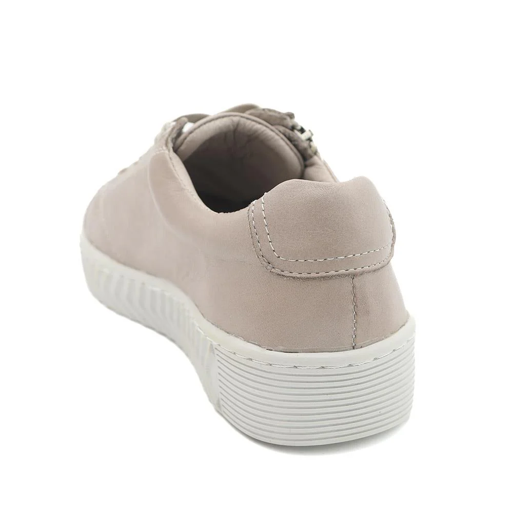 Casual Leather Trainers - BRK41000 / 326 649 - Stone - Image 3