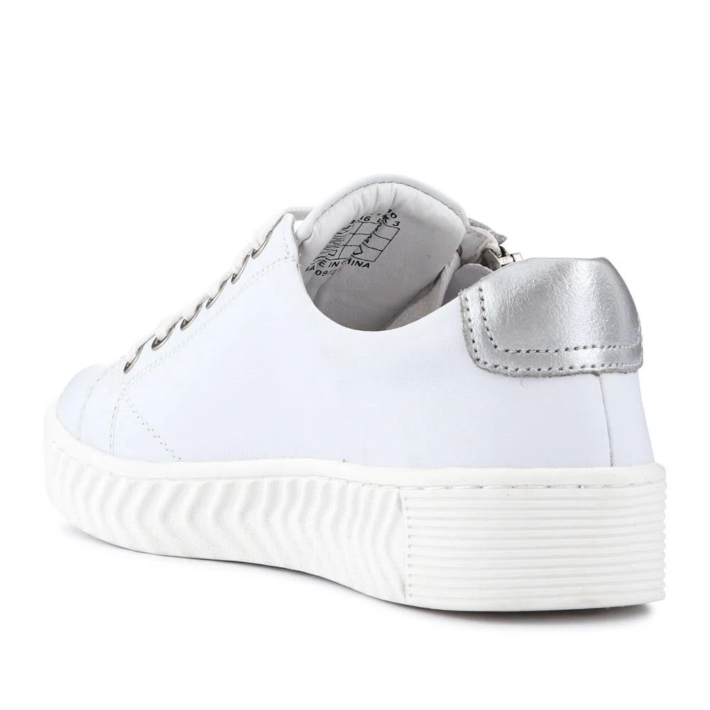 Casual Leather Trainers - BRK41000 / 326 649 - White - Image 3