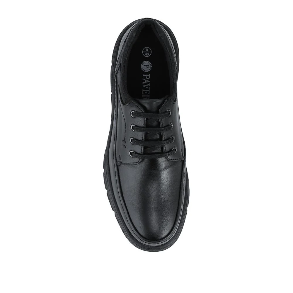 Casual Lightweight Lace Up Shoes - TEJ42001 / 328 342 - Black - Image 4