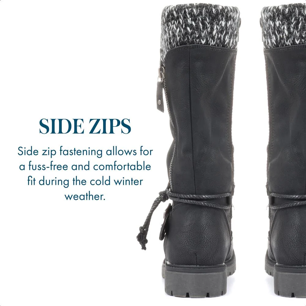 Casual Mid-Calf Boot - WBINS30015 / 316 204 - Black - Image 5