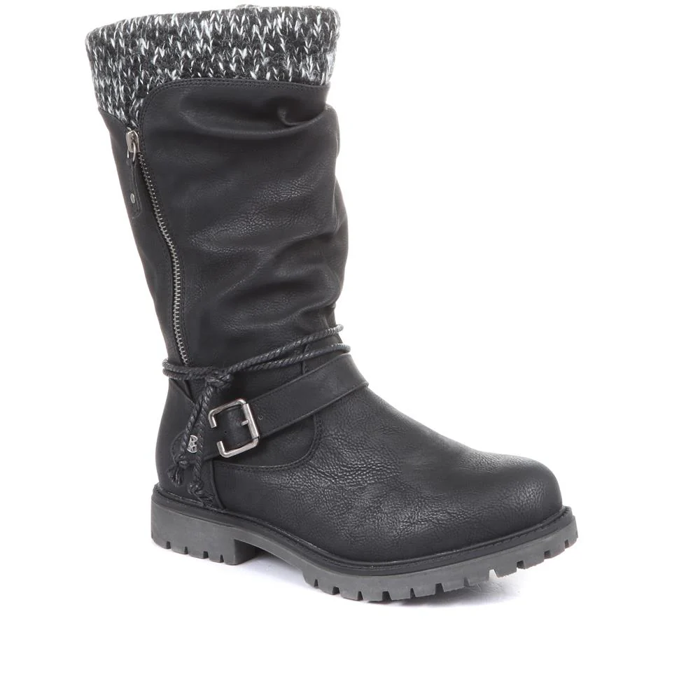 Casual Mid-Calf Boot - WBINS30015 / 316 204 - Black