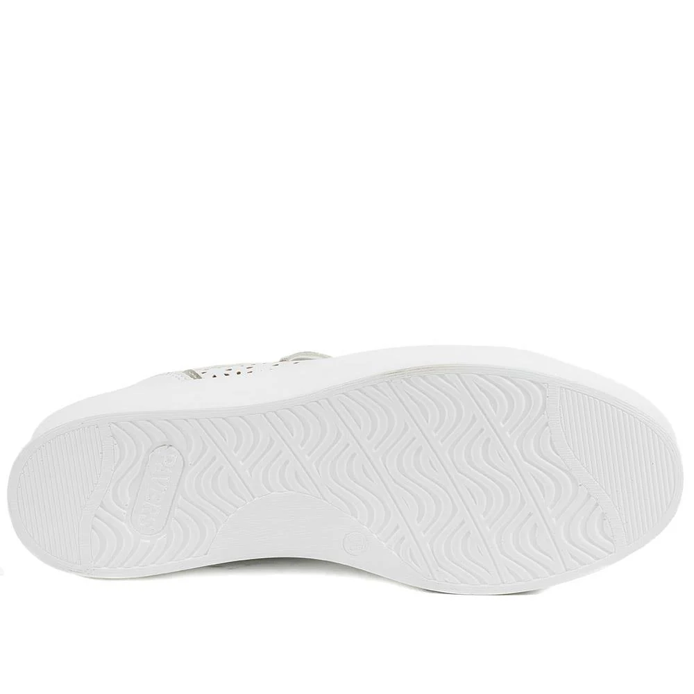 Casual Platform Trainers with Side Zip - WBINS43035 / 328 942 - White - Image 6