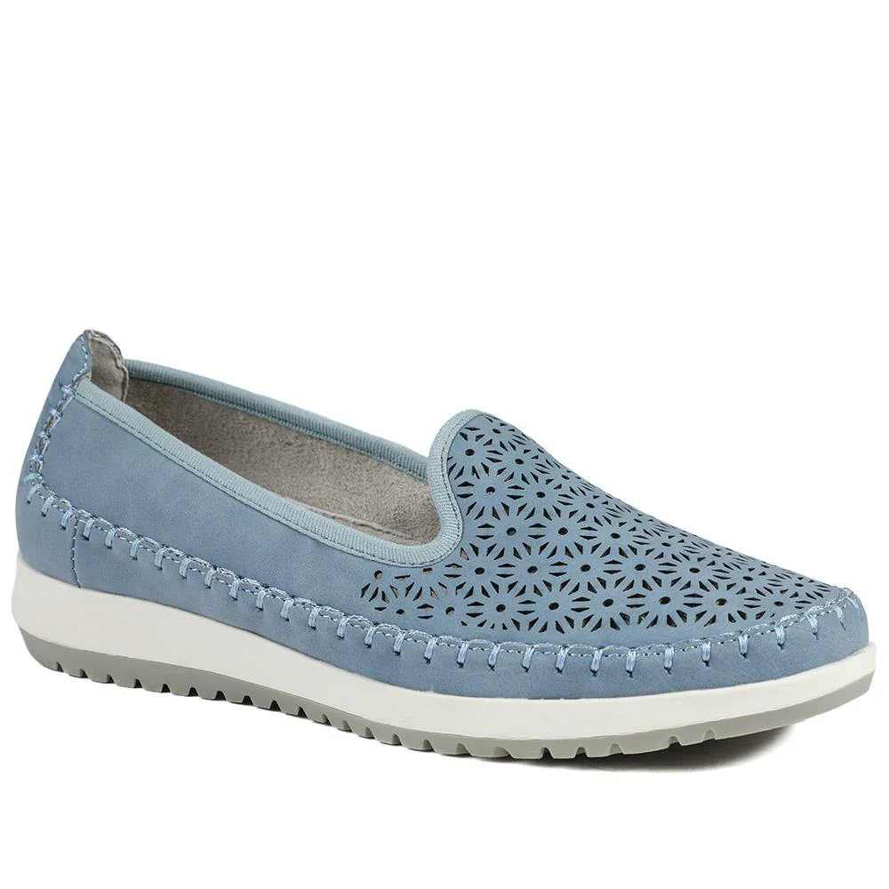 Casual Slip-On Shoes - WBINS41032 / 327 019 - Denim Blue