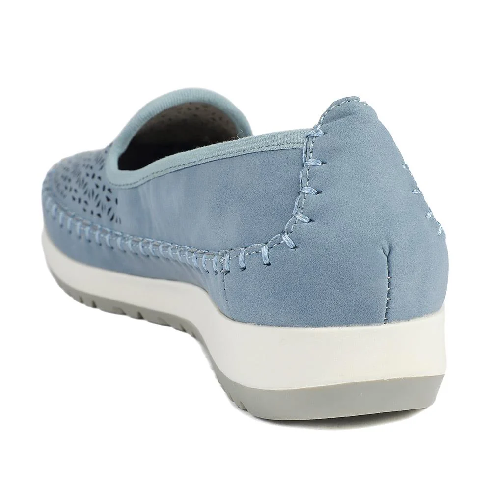 Casual Slip-On Shoes - WBINS41032 / 327 019 - Denim Blue - Image 4