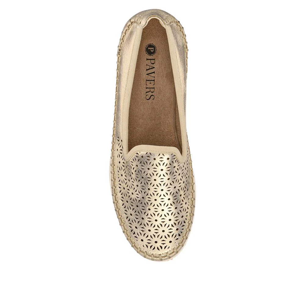 Casual Slip-On Shoes - WBINS41032 / 327 019 - Gold - Image 4