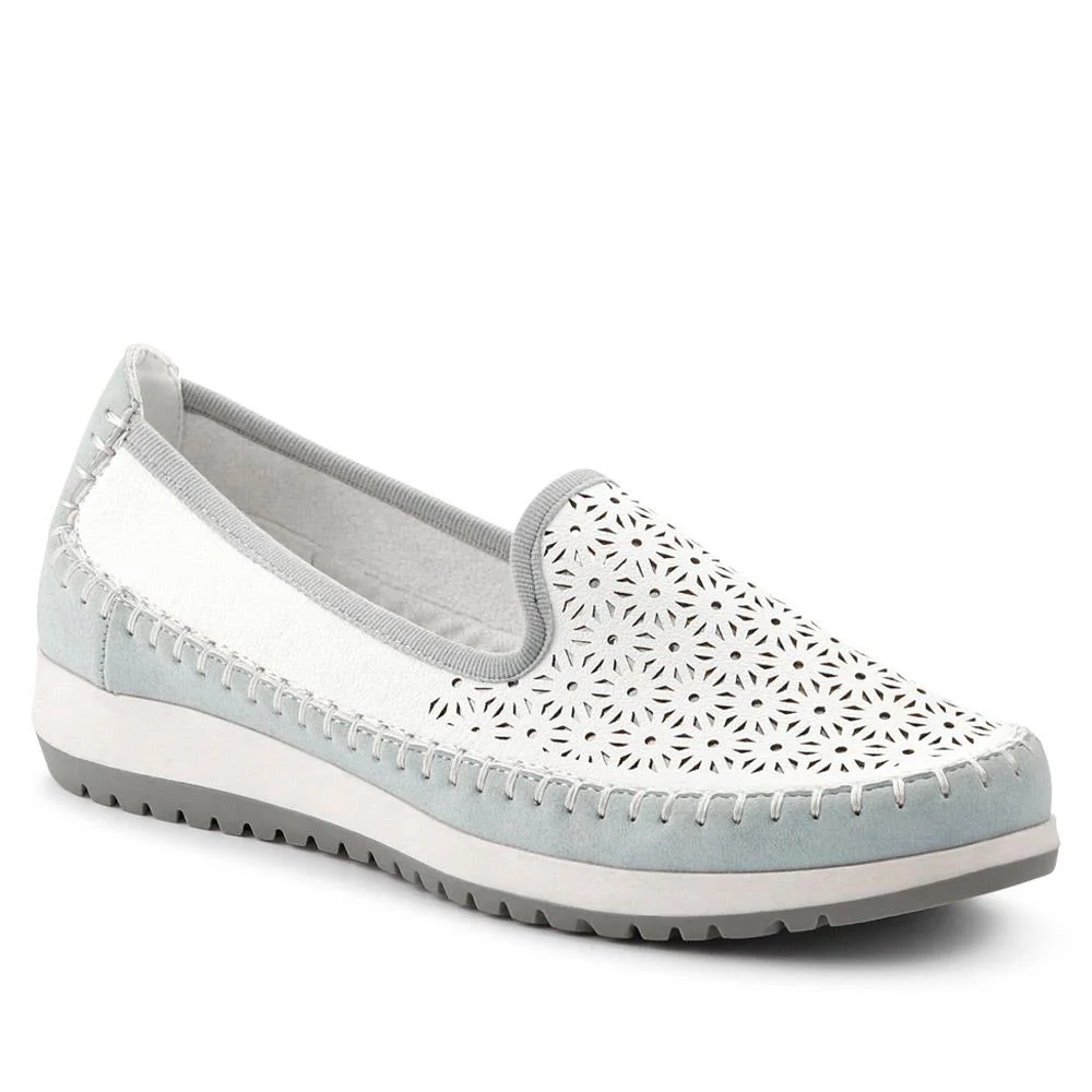 Casual Slip-On Shoes - WBINS41032 / 327 019 - White